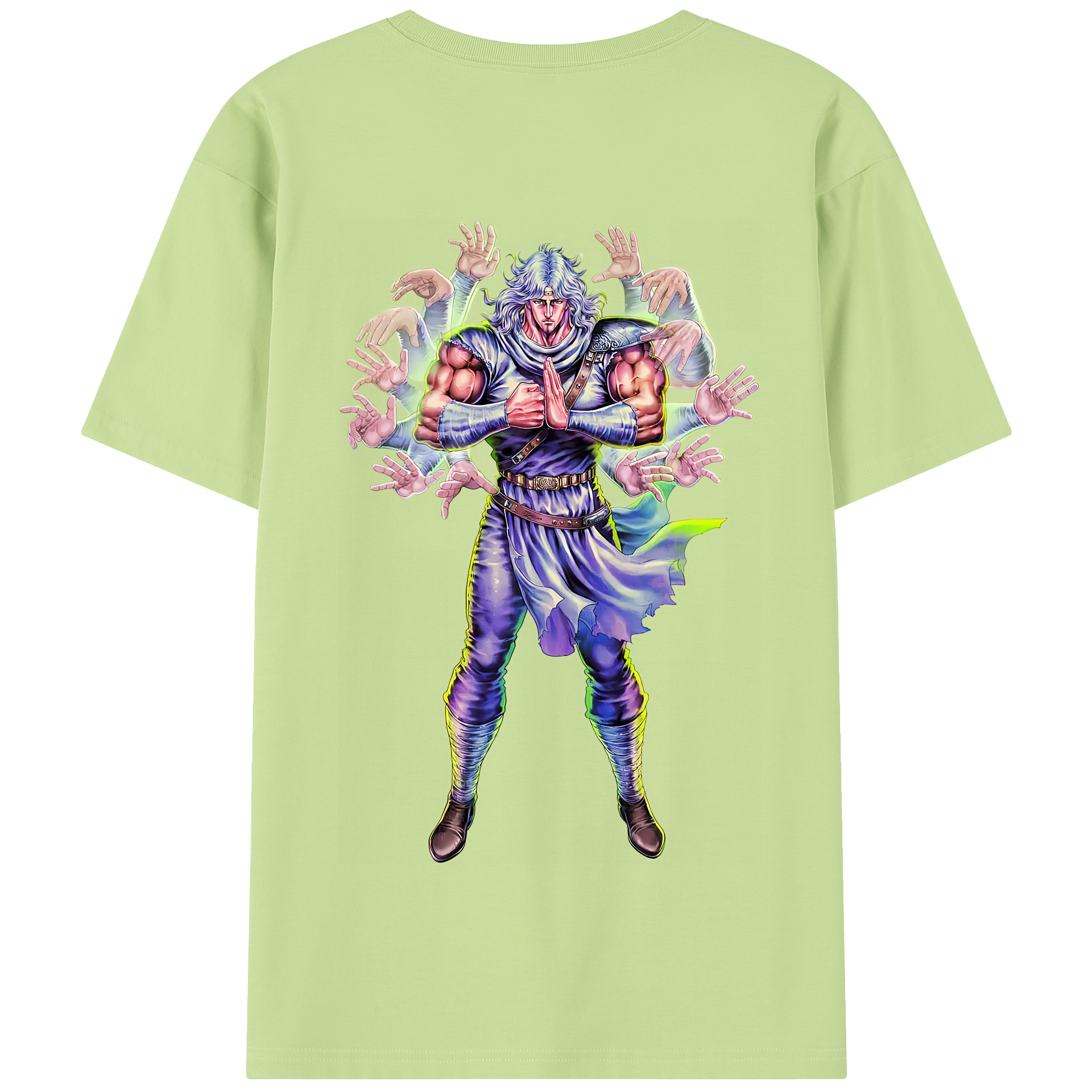 （画像用） 北斗の拳 Fist of the North Star 綿100％半袖Tシャツ（背面プリント）